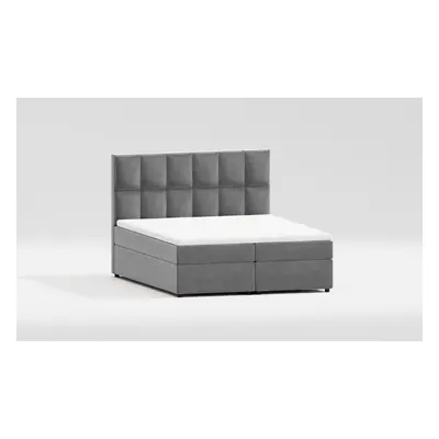 Szürke ágyneműtartós boxspring ágy 160x200 cm Flip – Ropez