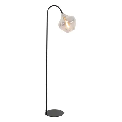 Fekete állólámpa (magasság 160 cm) Rakel – Light & Living