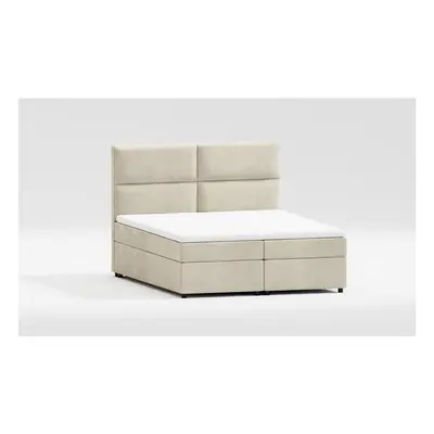 Bézs ágyneműtartós boxspring ágy 180x200 cm Rico – Ropez