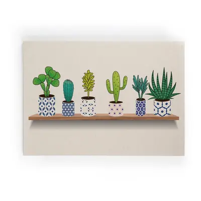 Lino Cactus Shelve vászonkép, 60 x 40 cm - Really Nice Things