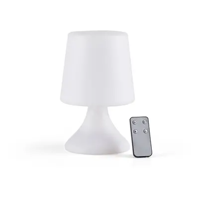 Fehér LED asztali lámpa távirányítóval (magasság 25,5 cm) Midnat – Villa Collection