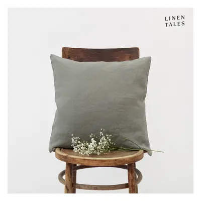 Len párnahuzat 40x40 cm Khaki – Linen Tales