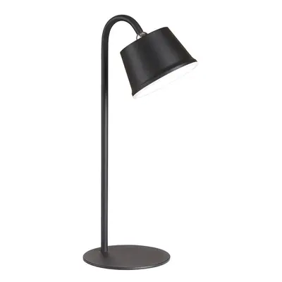 Fekete LED asztali lámpa fém búrával (magasság 34 cm) Voet – Fischer & Honsel