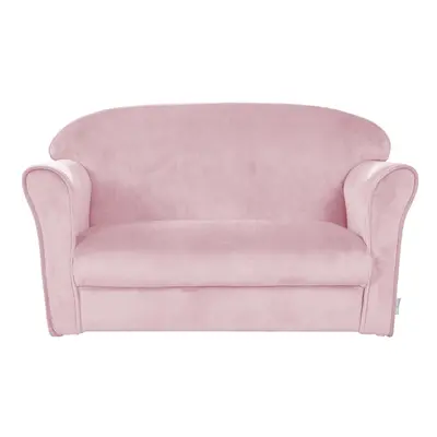 Világos rózsaszín bársony gyerek kanapé 78 cm Lil Sofa – Roba