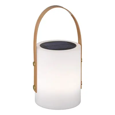 Fehér-barna LED asztali lámpa (magasság 34 cm) Bari – Fischer & Honsel