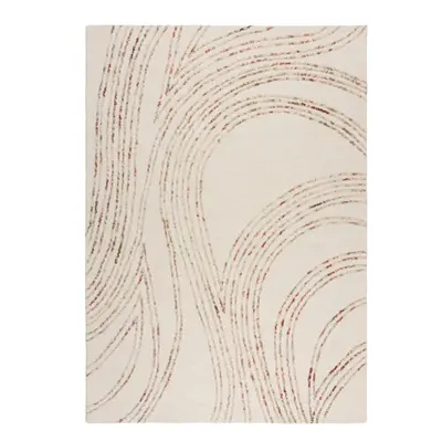 Narancssárga-krémszínű gyapjú szőnyeg 120x170 cm Abstract Swirl – Flair Rugs