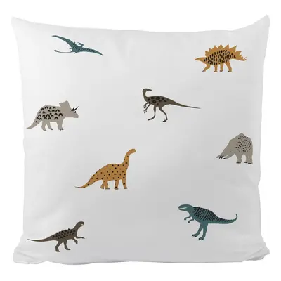 Pamut-szatén gyerek párnahuzat 45x45 cm Dino Friends – Butter Kings