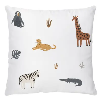 Pamut-szatén gyerek párnahuzat 45x45 cm Safari Animals – Butter Kings