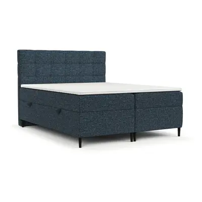 Sötétkék ágyneműtartós boxspring ágy 180x200 cm Urbaneo – Maison de Rêve