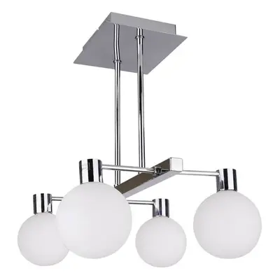 Ezüstszínű függőlámpa üveg búrával 38x35 cm Maldus – Candellux Lighting