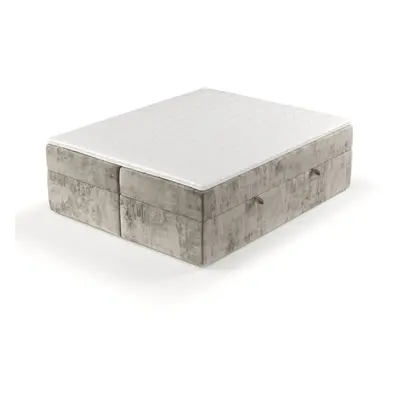 Világosbarna ágyneműtartós boxspring ágy 160x200 cm Yoko – Maison de Rêve