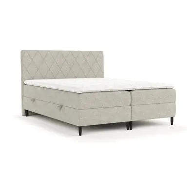 Szürkésbézs ágyneműtartós boxspring ágy 160x200 cm Gwen – Maison de Rêve