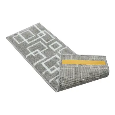 Szürke lépcsőszőnyeg szett 13 db-os 22x73 cm Geometric – Mila Home