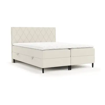 Bézs ágyneműtartós boxspring ágy 160x200 cm Gwen – Maison de Rêve