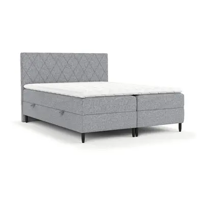 Szürke ágyneműtartós boxspring ágy 160x200 cm Gwen – Maison de Rêve