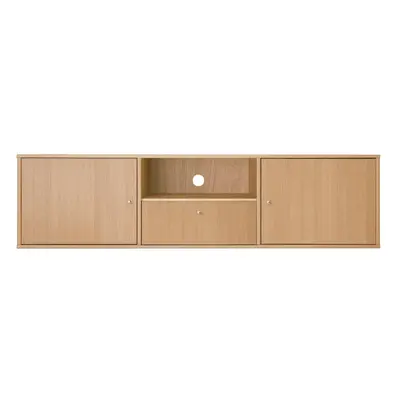 Natúr színű TV-állvány tölgyfa dekorral 161x42 cm Mistral – Hammel Furniture