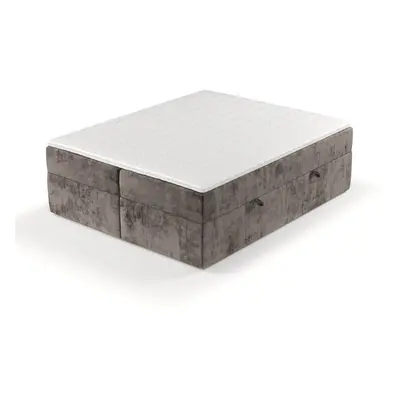 Barna ágyneműtartós boxspring ágy 200x200 cm Yoko – Maison de Rêve