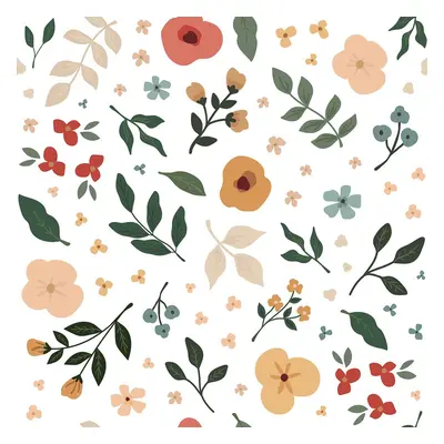 Gyerek tapéta 10 m x 50 cm Floral Silhouettes – Lilipinso