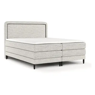 Világosszürke boxspring ágy 200x200 cm Dove – Maison de Rêve