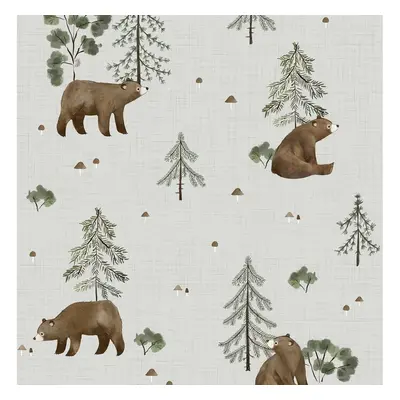 Gyerek tapéta 10 m x 50 cm Mountain & Bears – Lilipinso