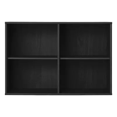 Fekete függő könyvespolc kőrisfa dekorral 89x61 cm Mistral – Hammel Furniture