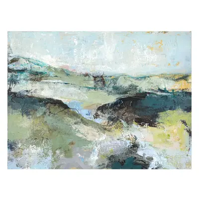 Kép kézzel festett részletekkel 118x90 cm Green Mountain – Malerifabrikken