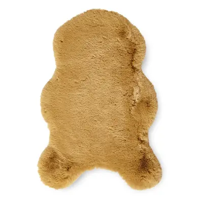 Mustársárga szintetikus szőrme szőnyeg 60x90 cm Super Teddy – Think Rugs