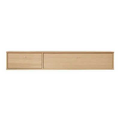 Natúr színű TV-állvány tölgyfa dekorral 133x22 cm Mistral – Hammel Furniture