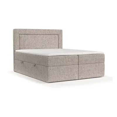 Világosbarna ágyneműtartós boxspring ágy 200x200 cm Imagine – Maison de Rêve