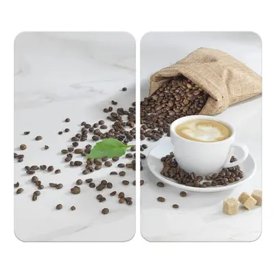 Edzett üveg tűzhely fedőlap szett 2 db-os 52x30 cm Café Aromatica – Maximex