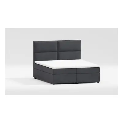 Szürke ágyneműtartós boxspring ágy 180x200 cm Rico – Ropez