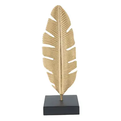 Feather aranyszínű dekorációs gyertyatartó, magasság 30 cm - Mauro Ferretti