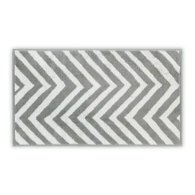 Fehér-szürke pamut törölköző 33x33 cm Chevron – Foutastic