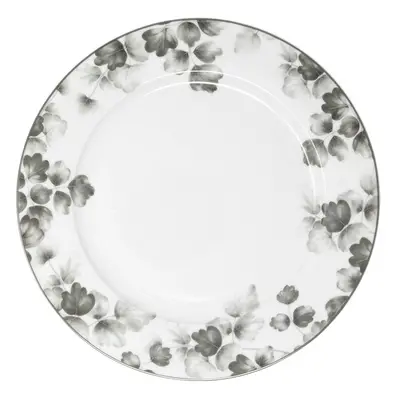 Fehér-világosszürke porcelán tányér készlet 6 db-os ø 26 cm Foliage gray – Villa Altachiara