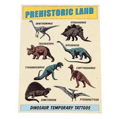 Prehistoric Land lemosható tetoválás szett, 2 lap - Rex London