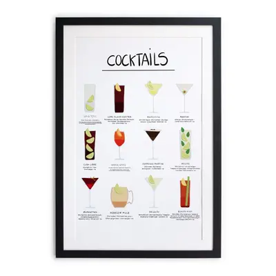 Cocktail keretezett poszter, 65 x 45 cm - Really Nice Things