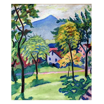 Tegernsee Landscape másolat, 50 x 60 cm - August Macke