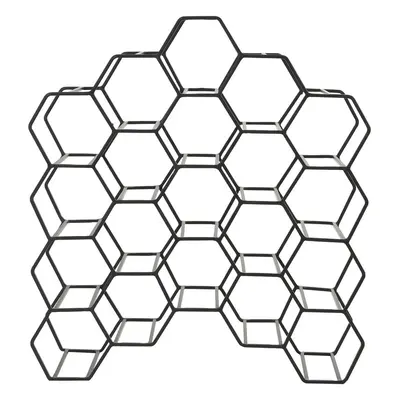 Fekete fém bortartó polcos állvány, palackok száma 12 Salbris – Light & Living