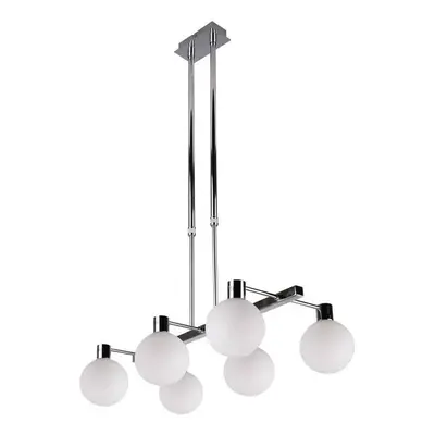 Ezüstszínű függőlámpa üveg búrával 35x59 cm Maldus – Candellux Lighting