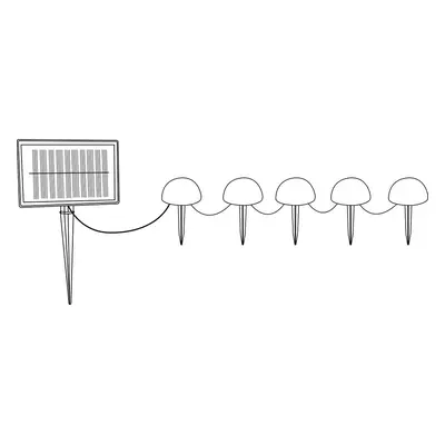 Napelemes kültéri lámpa szett 5 db-os ø 15 cm – Garden Pleasure