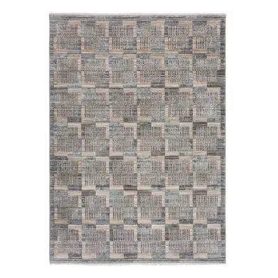 Szürke-bézs szőnyeg 80x155 cm Evelyn Blocks – Flair Rugs