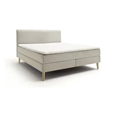 Bézs boxspring ágy 180x200 cm Greta – Meise Möbel