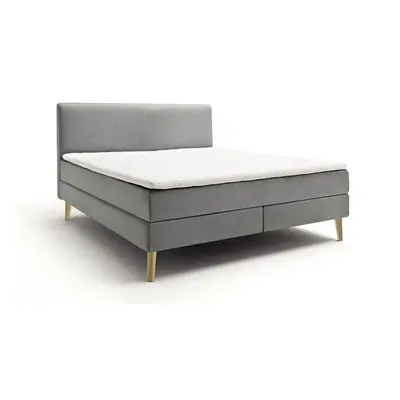 Szürke-barna boxspring ágy 160x200 cm Greta – Meise Möbel