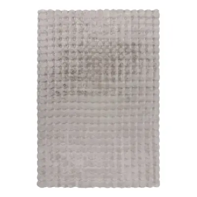 Világosszürke szintetikus szőrme szőnyeg 80x150 cm Waffle Faux Fur – Flair Rugs