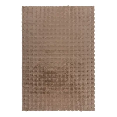 Barna szintetikus szőrme szőnyeg 180x290 cm Waffle Faux Fur – Flair Rugs