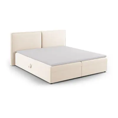 Krémszínű ágyneműtartós boxspring ágy 180x200 cm Arendal – Cosmopolitan Design