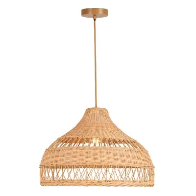 Boho rattan függőlámpa, magasság 150 cm - SULION