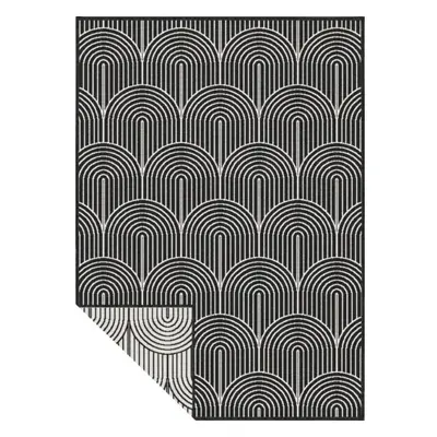 Fekete-fehér kültéri szőnyeg 200x290 cm Pangli Black – Hanse Home