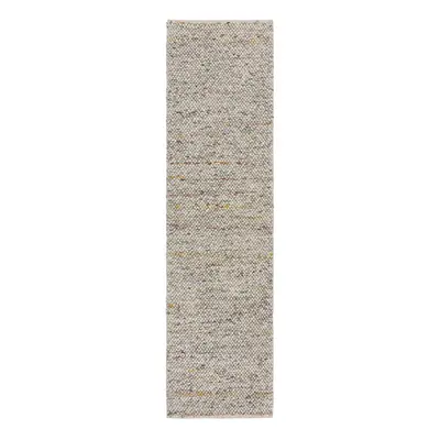 Krémszínű kézi szövésű gyapjúkeverék futószőnyeg 60x230 cm Minerals – Flair Rugs