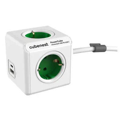 Elosztó PowerCube Extended USB Schuko – Cubenest